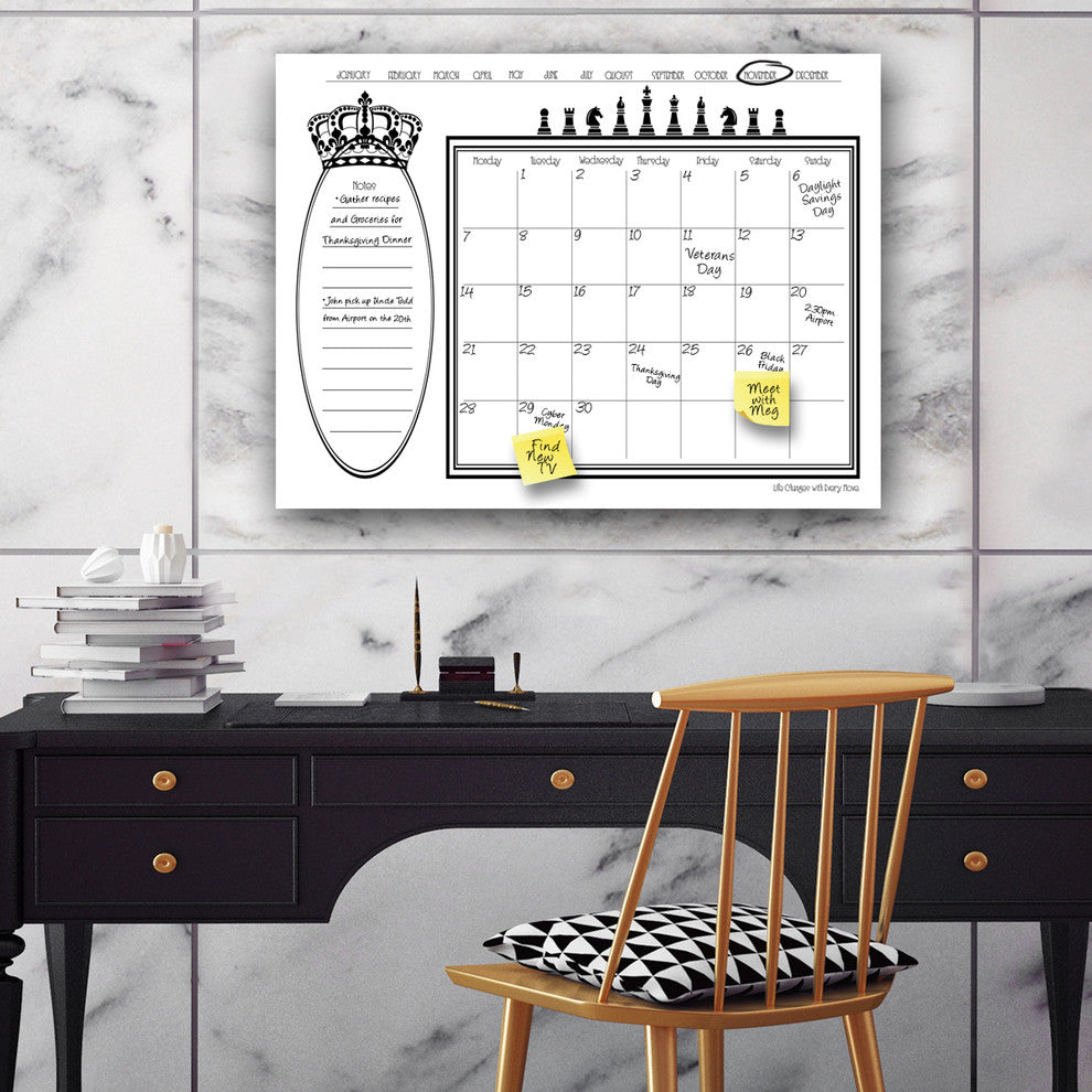 Ready2HangArt Regal Dry Erase Monthly Calendar on ArtPlexi, 30"x40"