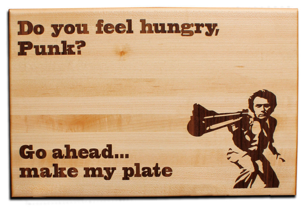 Dirty Hunger. A Cutting Board For The Appetite That Takes No Crap., 10.5"x14"x1"