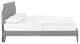 Modway Laura Full Fabric Platform Bed With Round Splayed Legs, Light Gray