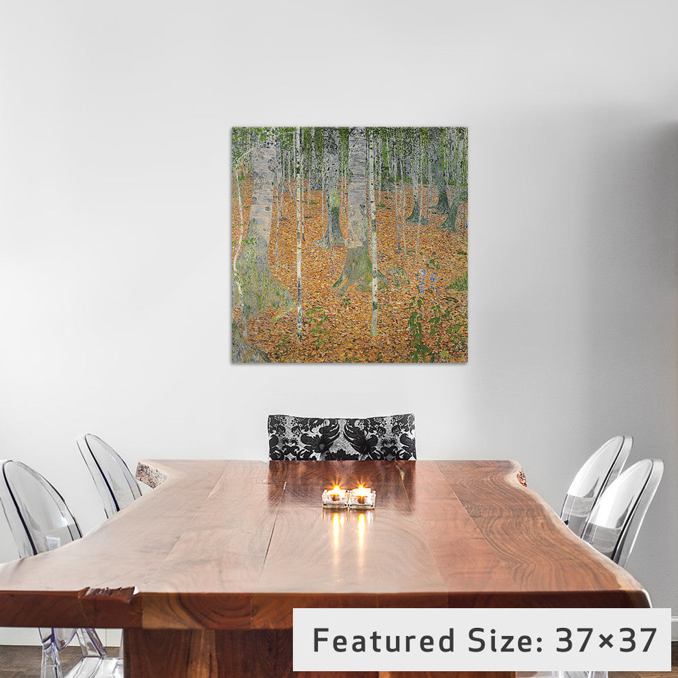 "The Birch Wood, 1903 " by Gustav Klimt, 18x18x1.5"