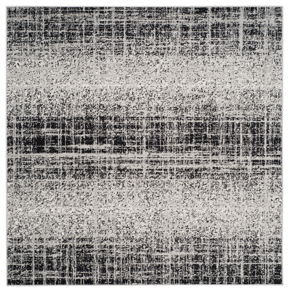 Safavieh Adirondack Collection, ADR116 Rug, Silver/Black, 4' Square