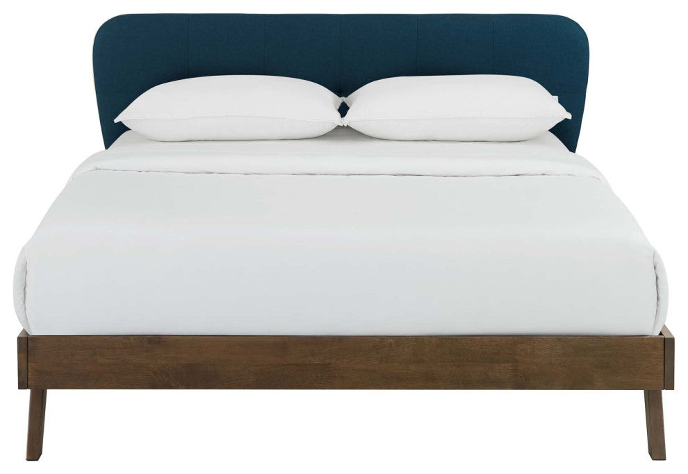 Gianna Queen Upholstered Polyester Fabric Platform Bed by Modway