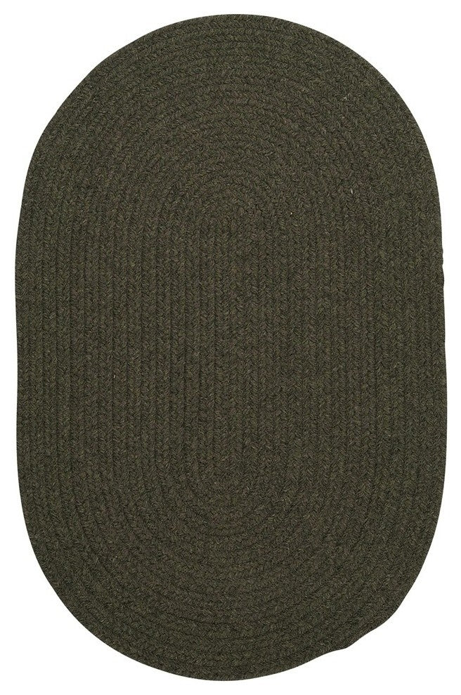 Colonial Mills Bristol WL55 Olive Traditional Area Rug, Oval 8'x11'