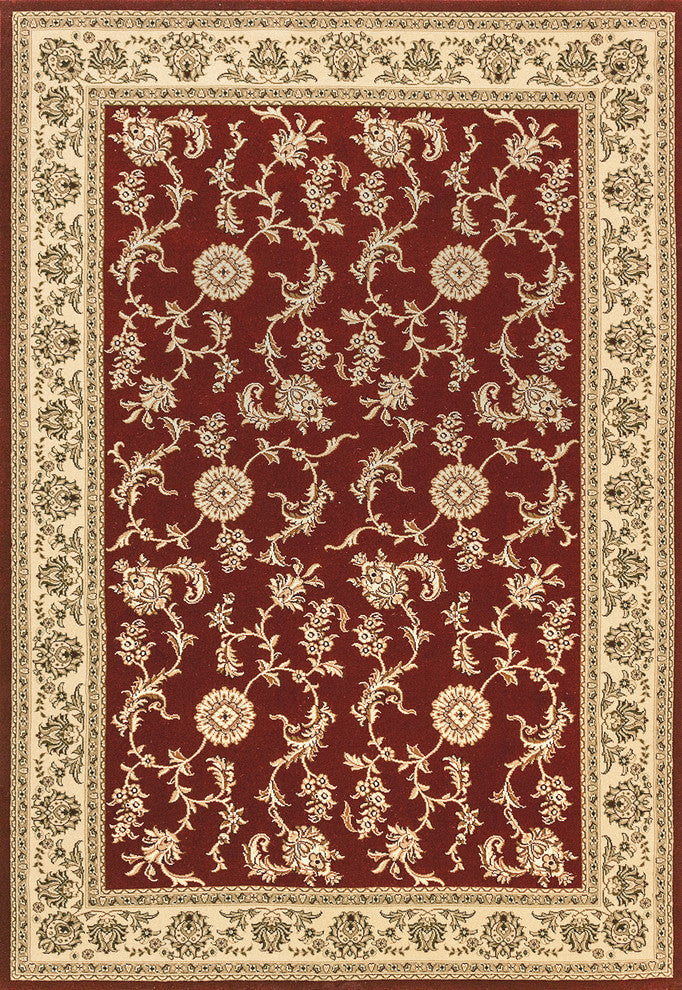 Legacy Red and Ivory Rug, 5'3"x7'7"
