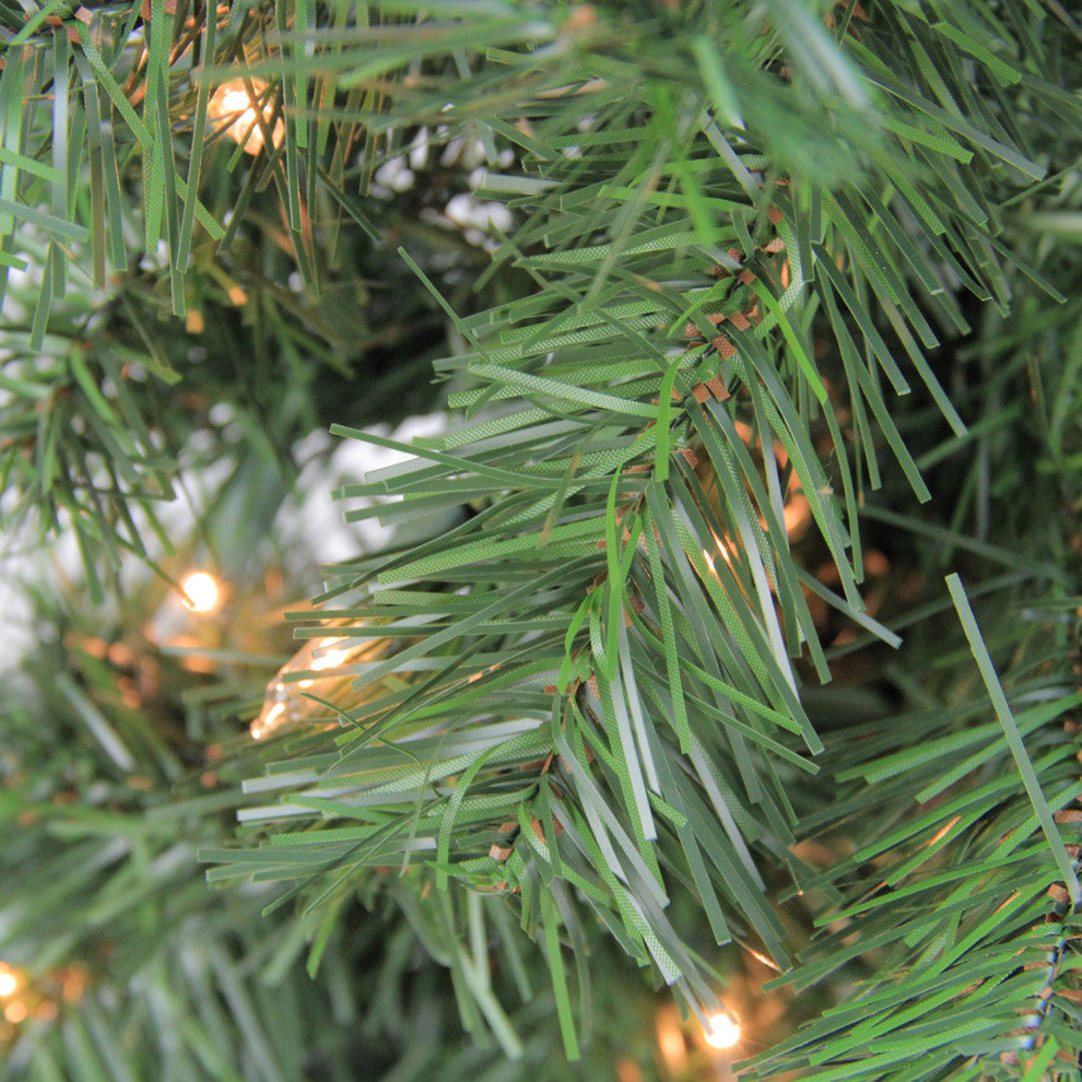 6'x34" Pre-Lit Traditional Woodland Alpine Artificial Tree, Clear Lights