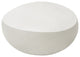 Ikaria 42" Egg-Shape Concrete Coffee Table, Cream White