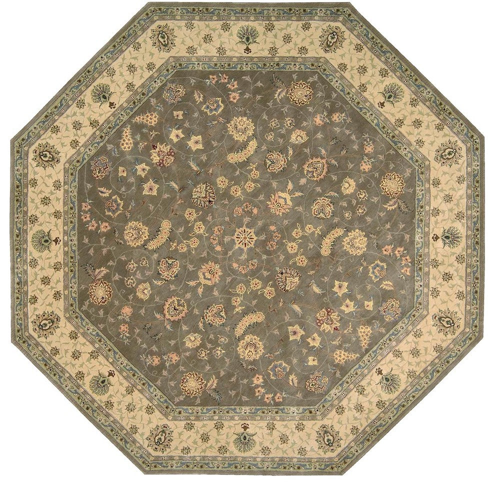 Nourison 2000 9'9" x 13'9" Olive Traditional Indoor Area Rug