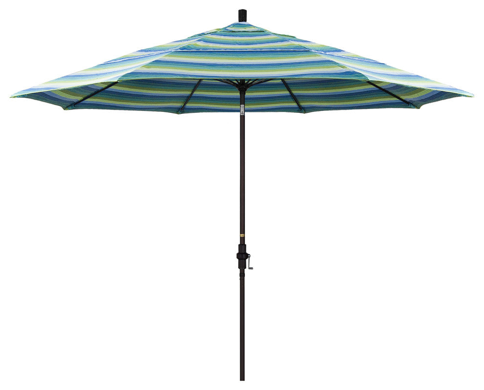 Fiberglass Umbrella Collar Tilt, Sunbrella, Seville Seaside, 11'
