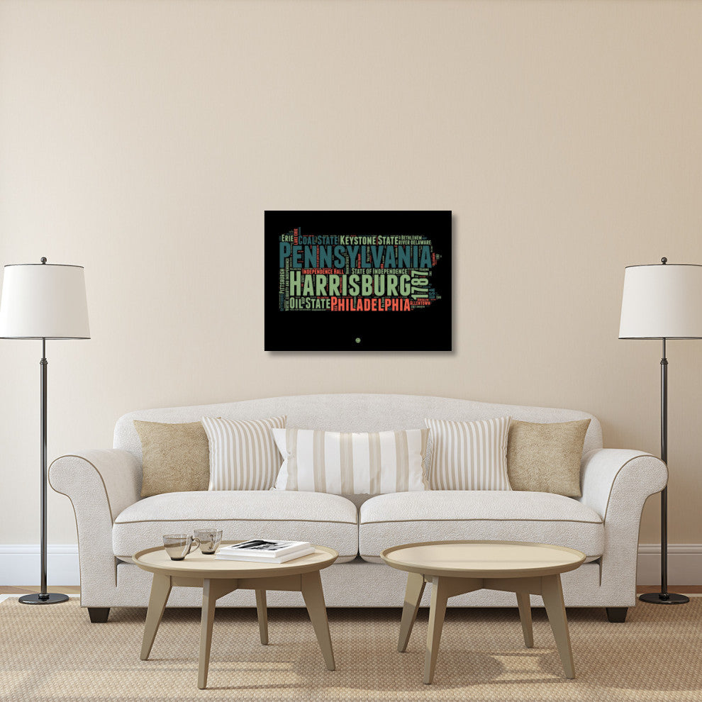 "Pennsylvania Word Cloud 1" Fine Art Print