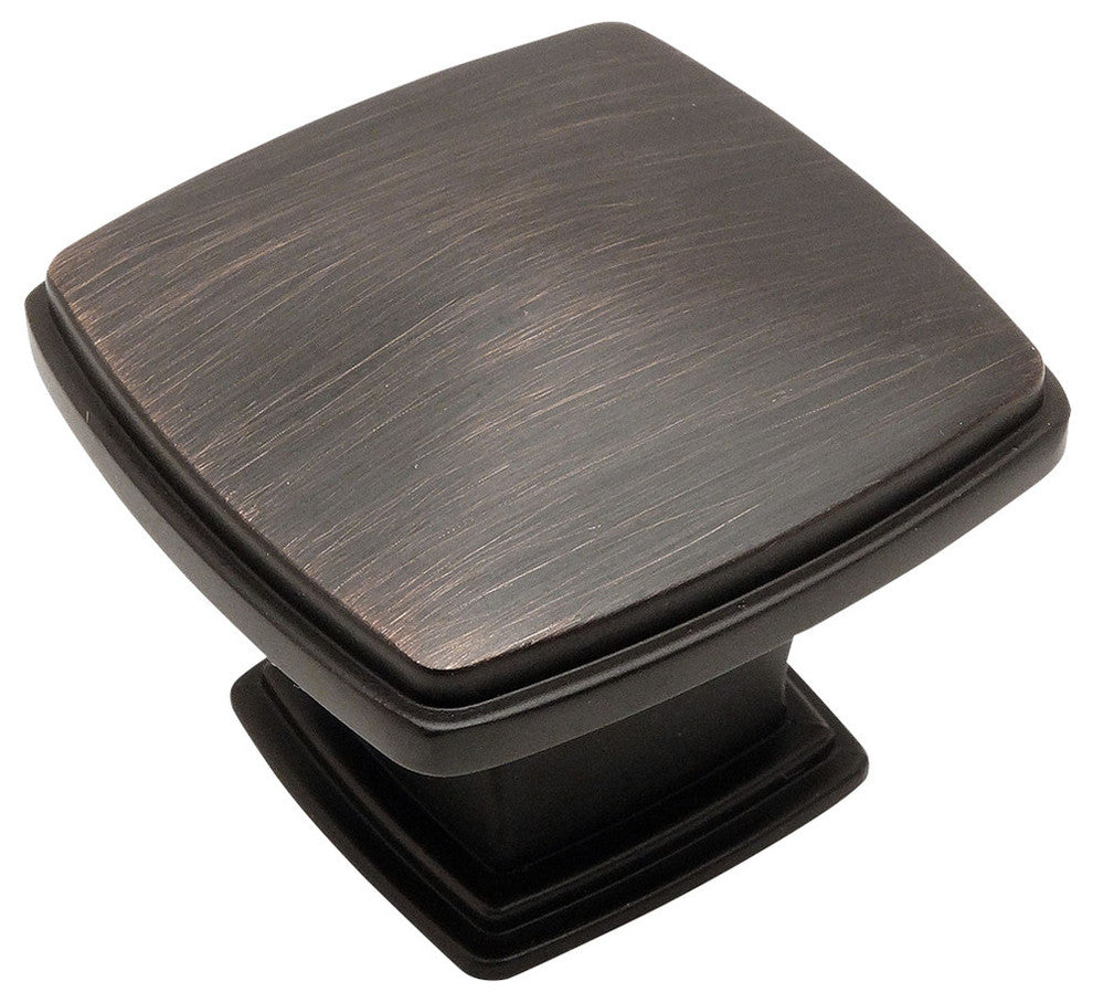 Cosmas 4304ORB Cabinet Bi-fold Square Knob, Set of 5, Oil Rubbed Bronze