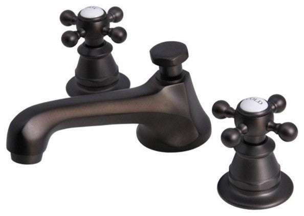 Lever Handles-American Widespread Lavatory Faucet, Oil Rubbed Bronze Finish With