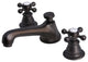 Lever Handles-American Widespread Lavatory Faucet, Oil Rubbed Bronze Finish With