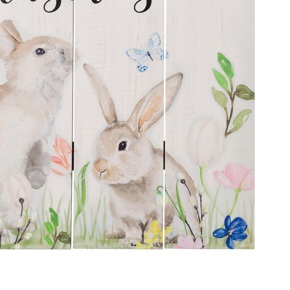 18"H Easter Wooden Bunny Wall Decor