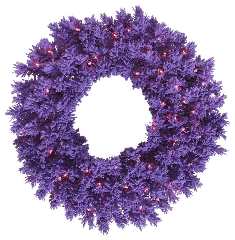 24" Flk Purple Wreath Dural Led50Pr 150T