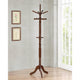 Coaster Traditional Wood Spinning Top Coat Rack with 11 Hooks in Tobacco