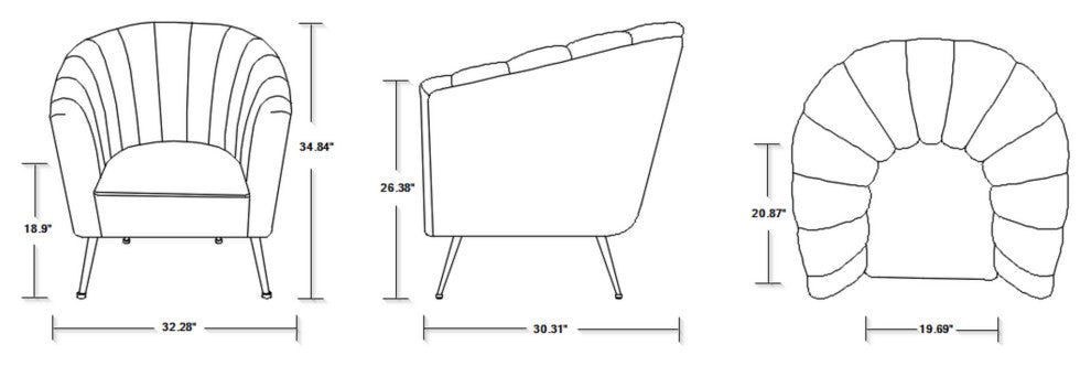 Manhattan Comfort Rosemont Accent Chair, Set of 2