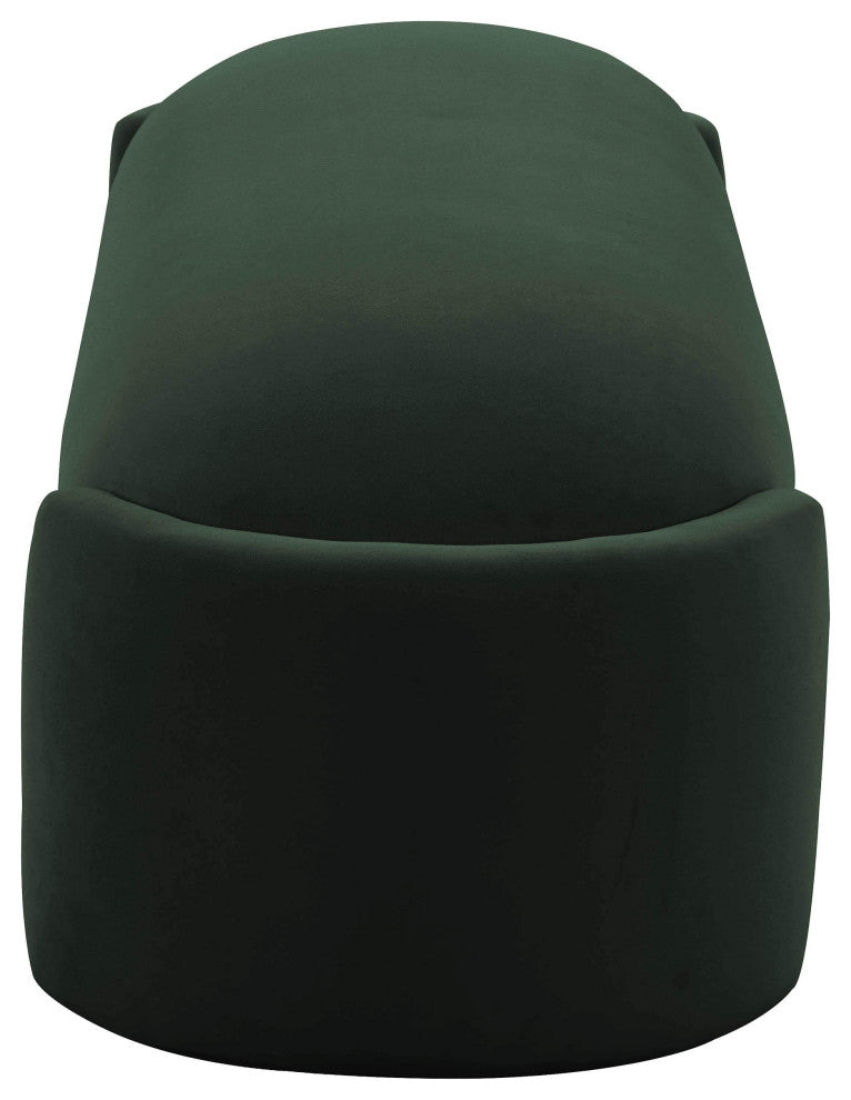 Toledo Forest Green Velvet Bench