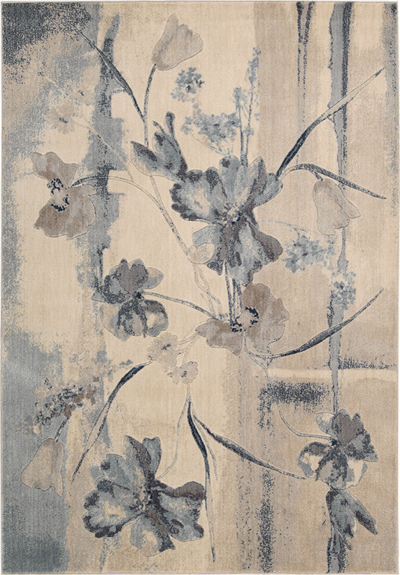 Nourison Somerset 3'6" x 5'6" Ivory/Blue Farmhouse Indoor Area Rug
