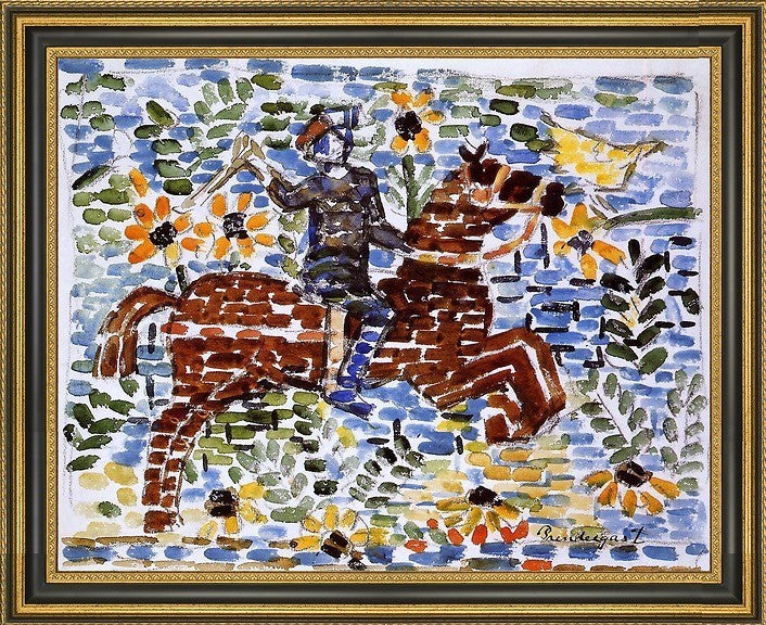 Maurice Prendergast The Rider - 16" x 20" Framed Premium Canvas Print