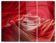 "Red Shade in Antelope Canyon" Photo Metal Wall Art, 3 Panels, 36"x28"