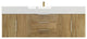 Madison 60" Wall Mounted  Single Sink Vanity with Reinforced Acrylic Sink, Oak