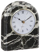 Polaris Collection Black and Gold Marble Desk Clock, Black