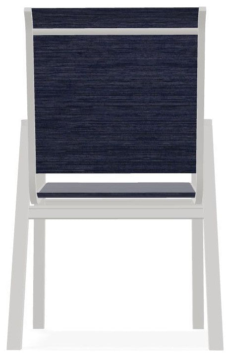 Bazza Sling Stackable Outdoor Dining Chair, Collect Indigo/Snow