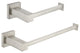 Cube 2-Piece Bathroom Hardware Set, Brushed Nickel