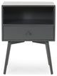 Alexis Mid-Century Modern Side Table, Dark Gray