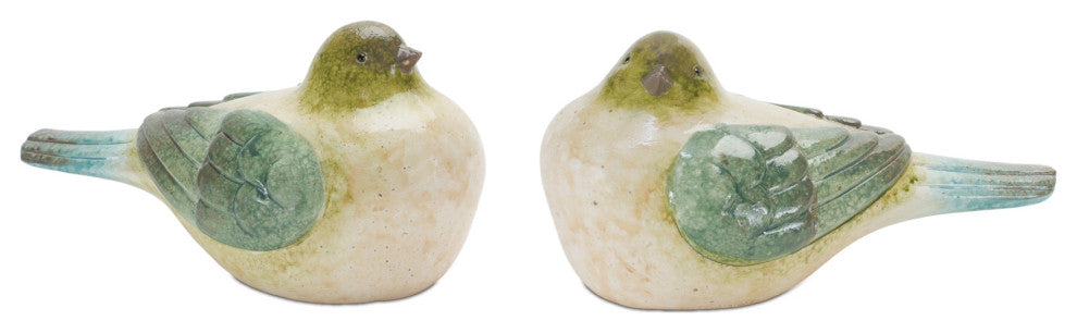 Cottage Bird Figurine, 2-Piece Set