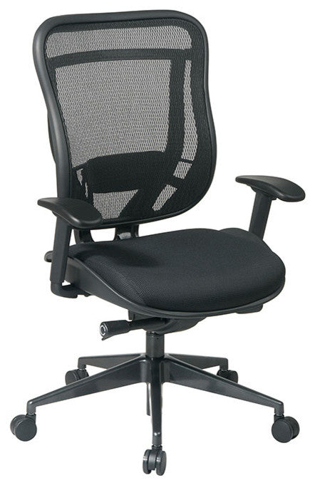 Executive High Back Chair With Breathable Mesh Back and Seat, Gunmetal Finish
