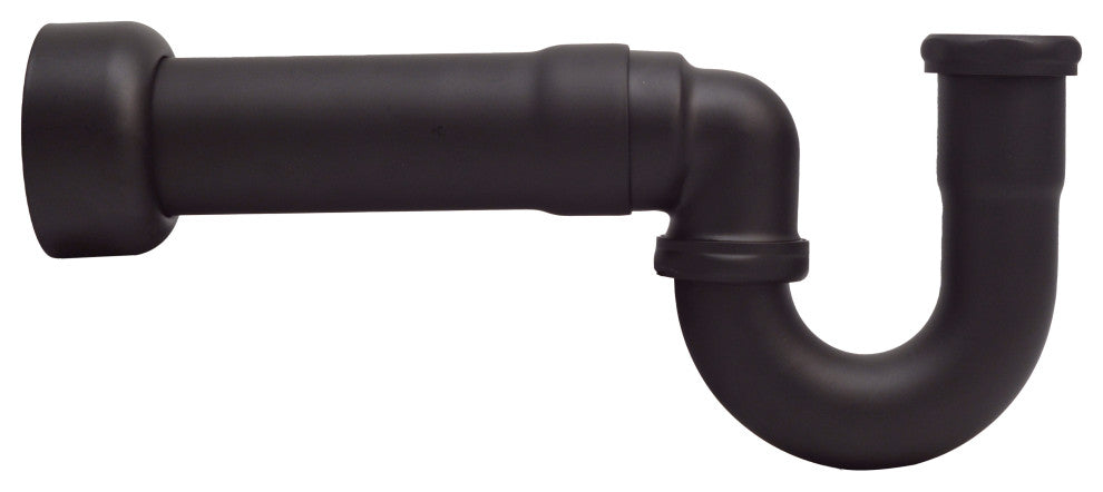 1.5" New England Style P-Trap With High Box Flange In Oil Rubbed Bronze