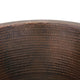 14" Round Hammered Copper Bar Sink With  2" Drain Size, Oil Rubbed Bronze, 3.5"
