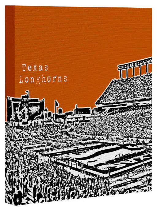 Deny Designs Bird Ave Texas Longhorns Orange Art Canvas