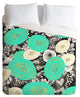 Marta Barragan Camarasa Galaxy of Flowers Duvet Cover, 88"x104"