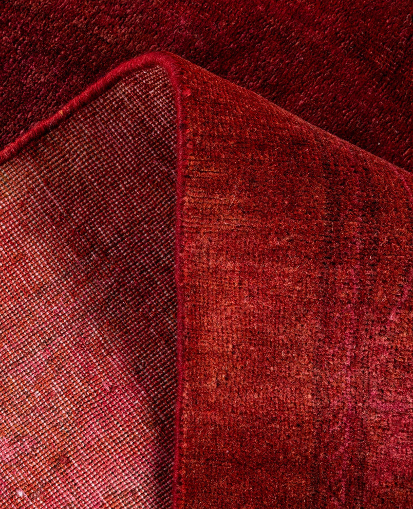Overdyed One-of-a-Kind Hand-Knotted Area Rug Red, 5' 0" x 7' 1"