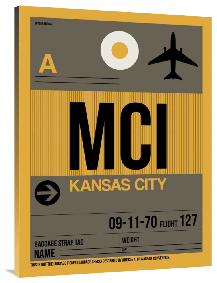 "MCI Kansas City Luggage Tag 1" Fine Art Print