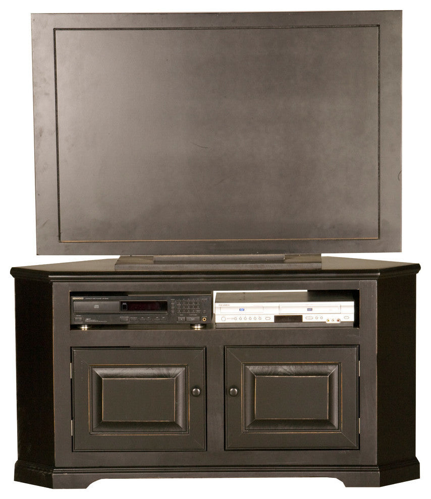 Eagle Furniture 50" Savannah Corner Entertainment Console, Chocolate Mousse