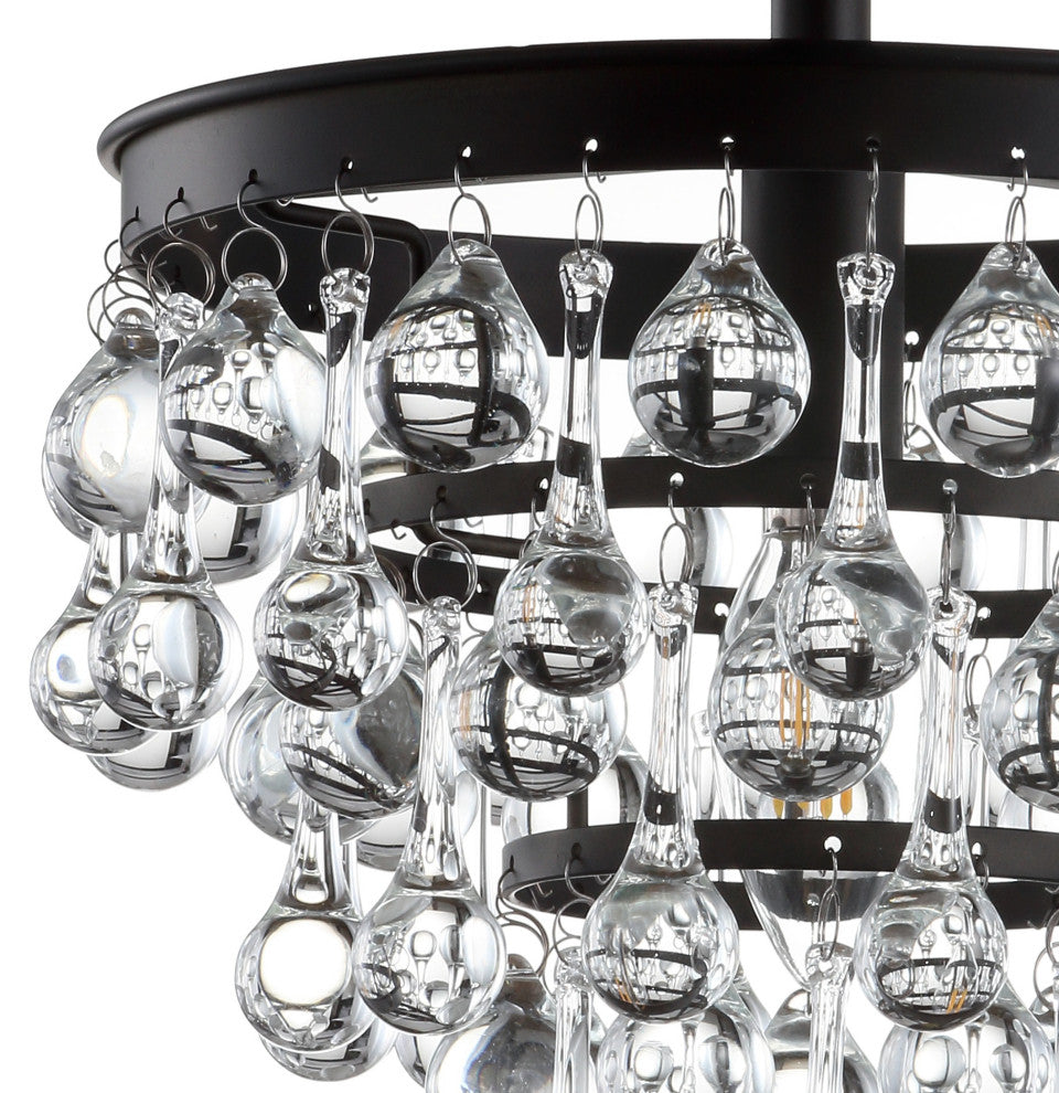 Toronto Metal, Crystal LED Flush Mount, Oil Rubbed Bronze, 10"