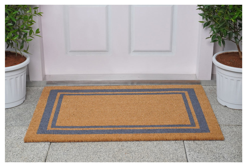 Calloway Mills Periwinkle Border Doormat, 24"x36"
