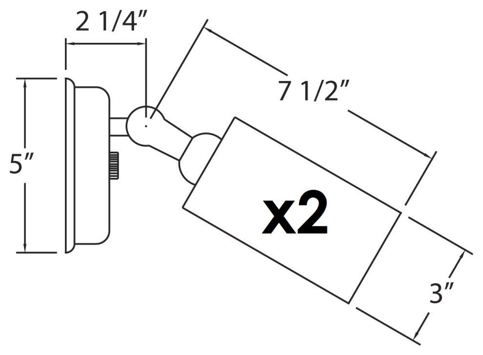 NICOR 100-Watt White Double Cylinder Adjustable Security Flood Light, White