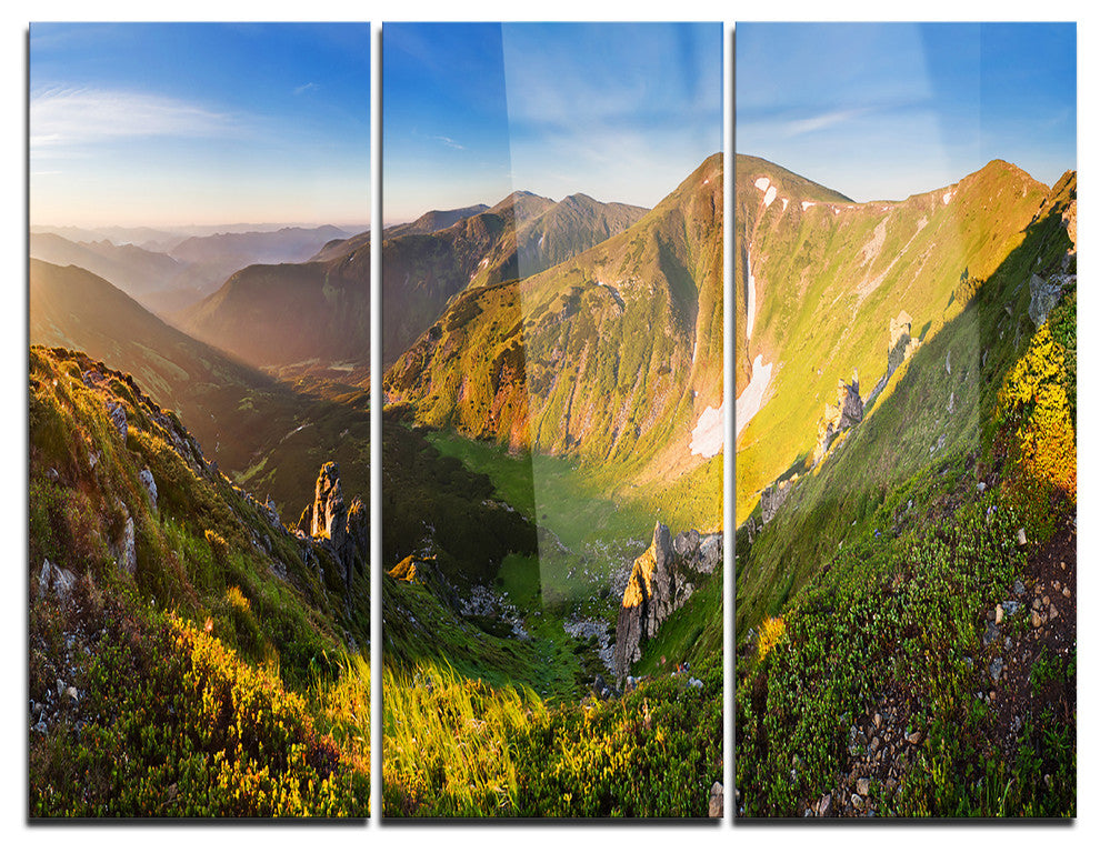 "Karpaty Highrise Mountains" Photo Metal Wall Art, 3 Panels, 36"x28"