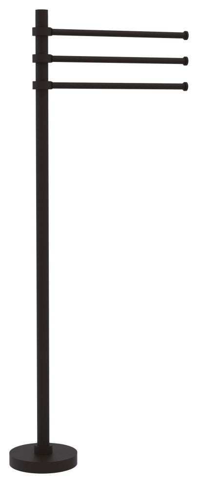 Towel Stand with 3 Pivoting 12" Arms, Oil Rubbed Bronze