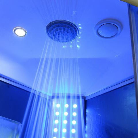 Walk-In Steam Shower, Corner Unit
