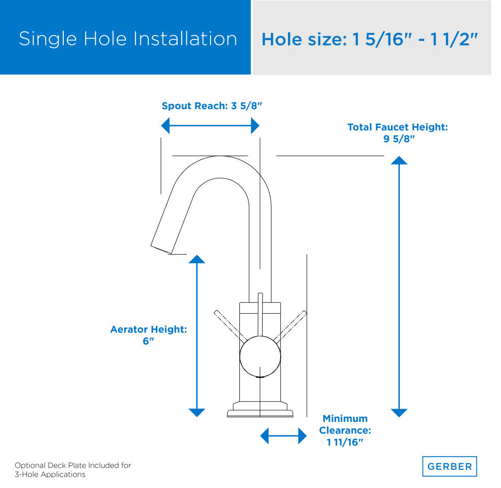 Amalfi Single Handle Lavatory Faucet, Brushed Nickel