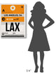 "LAX Los Angeles Luggage Tag 2" Fine Art Print