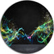 Abstract Motion Banner, Contemporary Round Wall Art, 36"