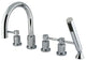 Kingston Brass 5-Piece Roman Tub Faucet, Polished Chrome