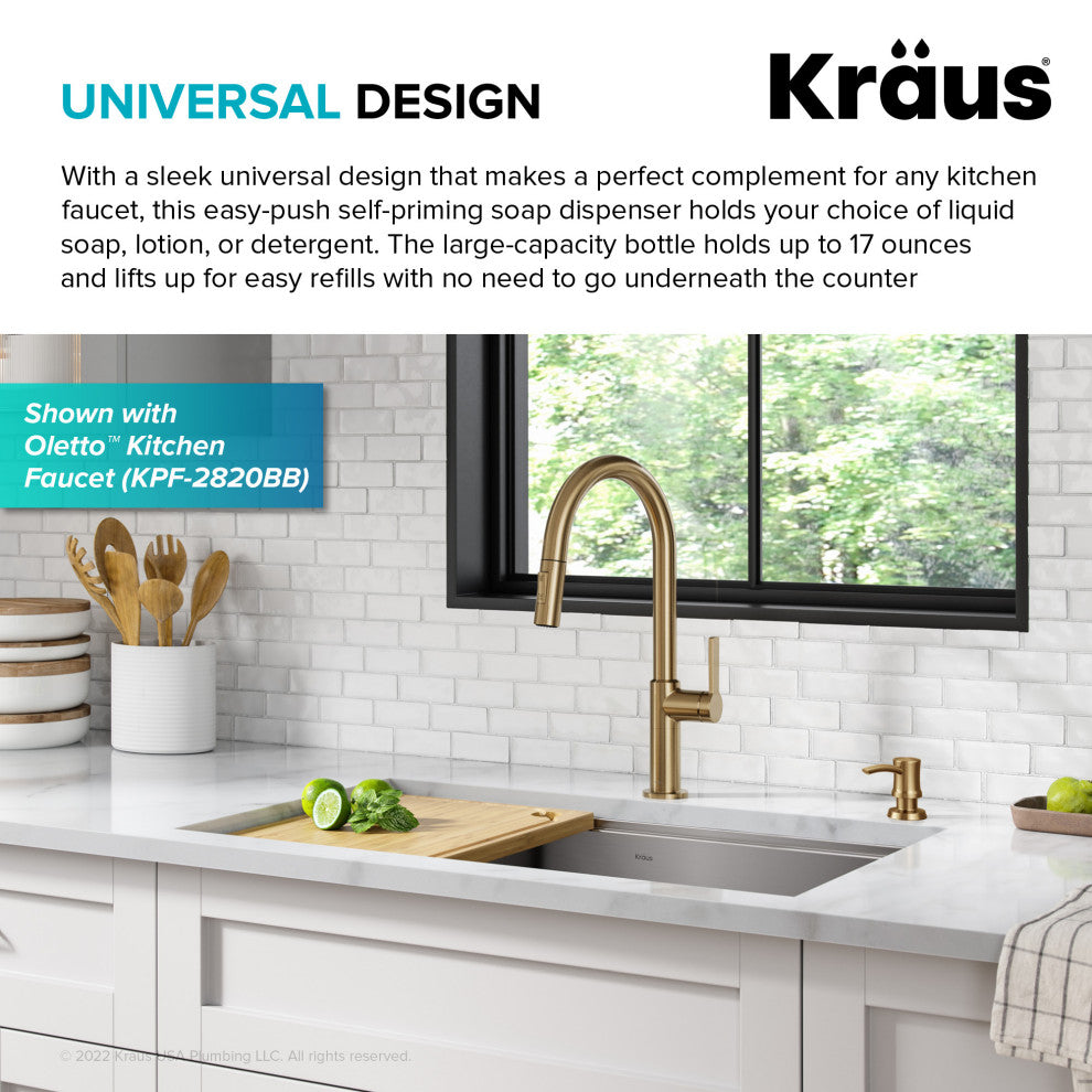 Soap Dispenser, Brushed Brass