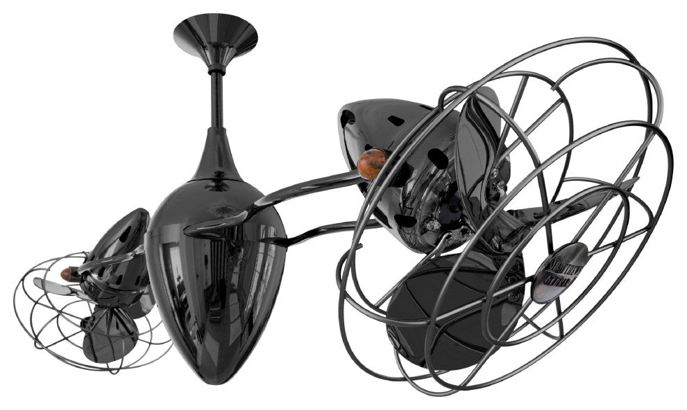 Ar Ruthiane Rotational Ceiling Fan, Black Nickel